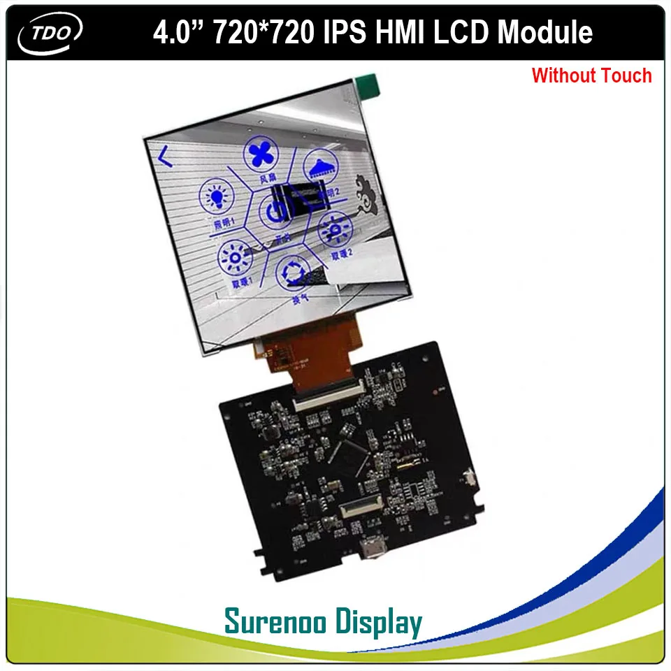 4," дюймовый 720*720 HMI Умный интеллектуальный ips TFT ЖК-модуль экран с емкостной сенсорной панелью для умного дома