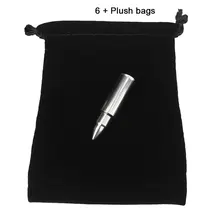 304 Stainless Steel Bullet Ice Ice Whiskey Metal Ice Grain Ice Wine Stone Creative Bar Iced Wine 6Pcs