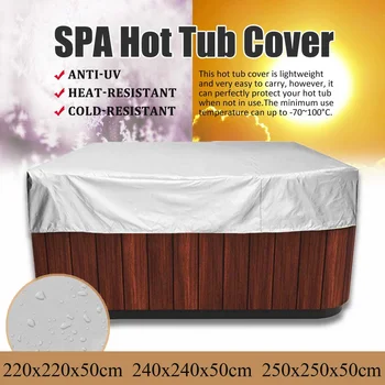 

250/240/220CM Outdoors Spa Hot Tub Cover Waterproof Furniture Garden Protector for Sofa Table Chair Dust Proof Cover