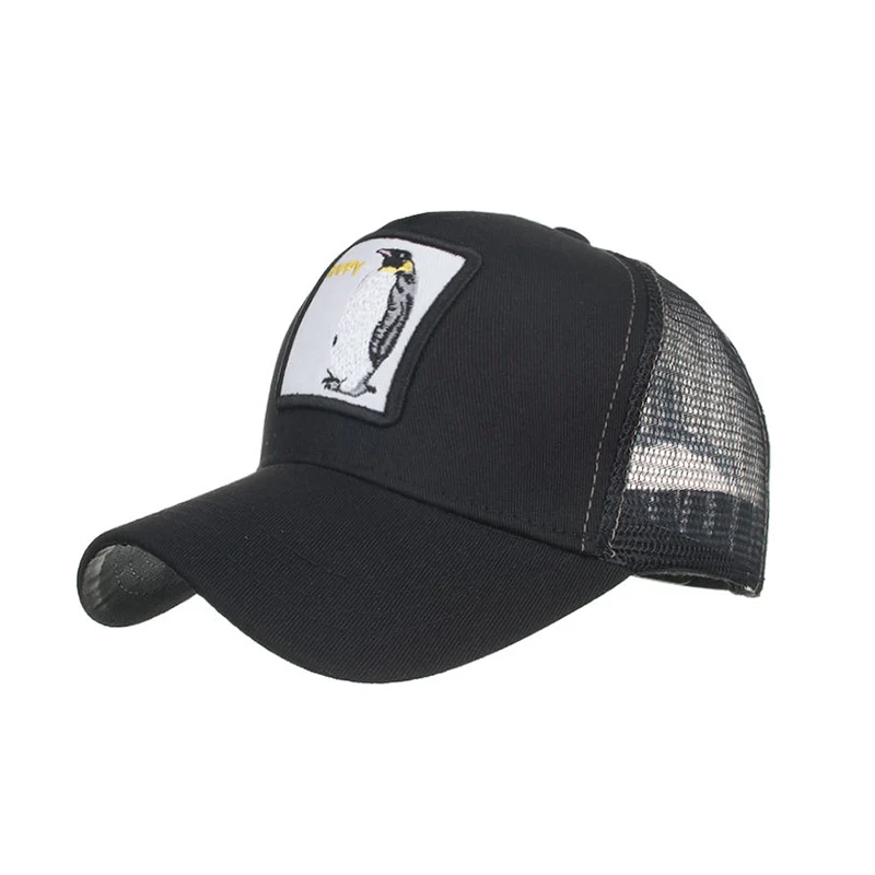 Шампанское Newly Baseball Cap Hat Breathable Mesh Animal Embroidery Fashion for Summer Women Men S66 - Цвет: Шампанское