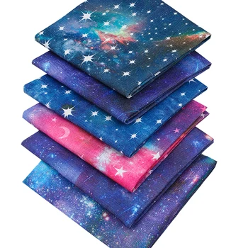 

Xugar 40*50CM Printed Denim Fabric DIY Craft Colorful Star Cloth Fabrics DIY Women Dress Sewing Needlework Handmade Accessories