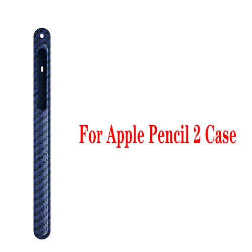 Pencil 2 cyan Для Apple Pencil 2 чехол Роскошный углеродный волоконный пенал планшет сенсорный Стилус ручка защитная сумка-чехол Портативный силиконовый чехол - Цвета: Pencil 2 cyan