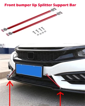 

2Pcs Universal Racing Adjustable Front Rear Bumper Lip Splitter Support Bar Kit 200mm Racing Car Styling Tunning