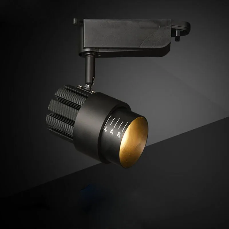 Fanlive 10 шт. Масштабируемые 7 Вт 10 Вт 15 Вт 20 Вт 30 Вт AC220V 110 В светодиодные Черные трековые светодиоды по технологии cob Прожекторы регулируемый фокус промышленная лампа