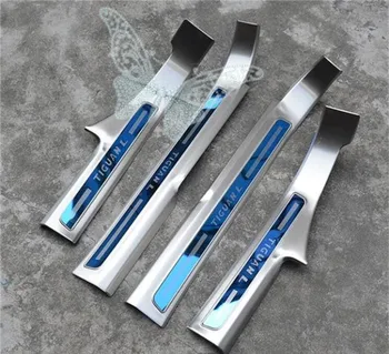 

Scuff Plate Door Sill For Volkswagen Tiguan L 2016-2018 stainless steel Welcome Pedal Bar Modification Speinterior rocker