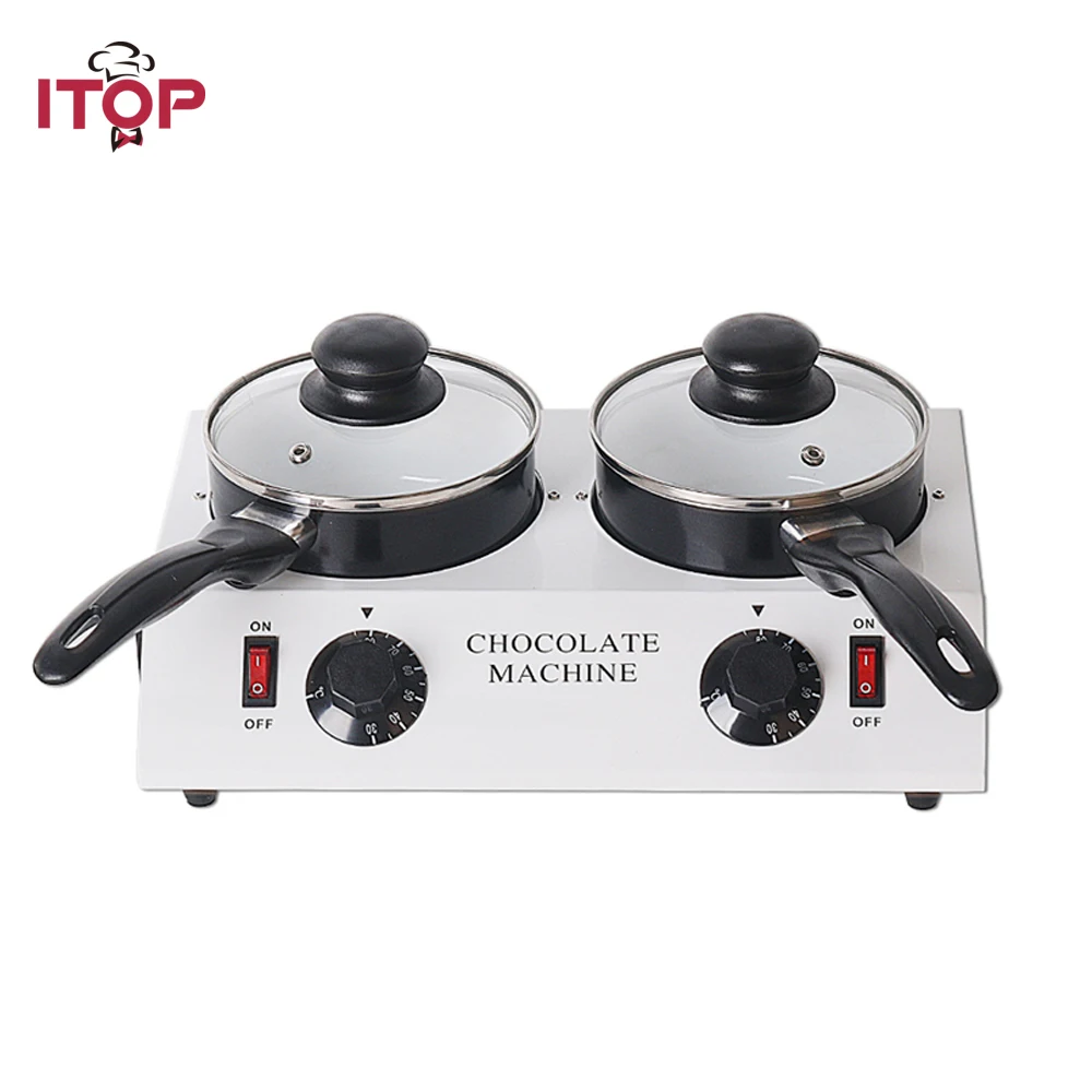 ITOP Electric Chocolate Cheese Melting Machine Ceramic Non-Stick Pot Chocolate Tempering Cylinder Melter Pan