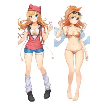 

Anime Dakimakura 2Way The Idolmaster Akane Hino 160x50cm Waifu Japanese Girl Sexy Body Hugging Pillow Case Cover Gift for OTAKU