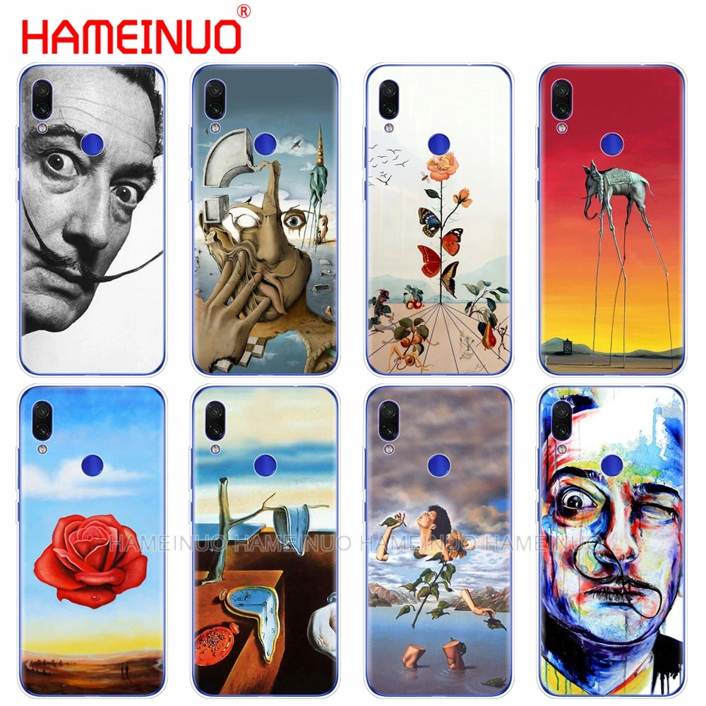 

silicon phone cover case for xiaomi mi 9 SE 9t PRO CC9 SE A3 Lite redmi NOET 7 7S PRO 7A redmi go k20 pro y3 Salvador Dali