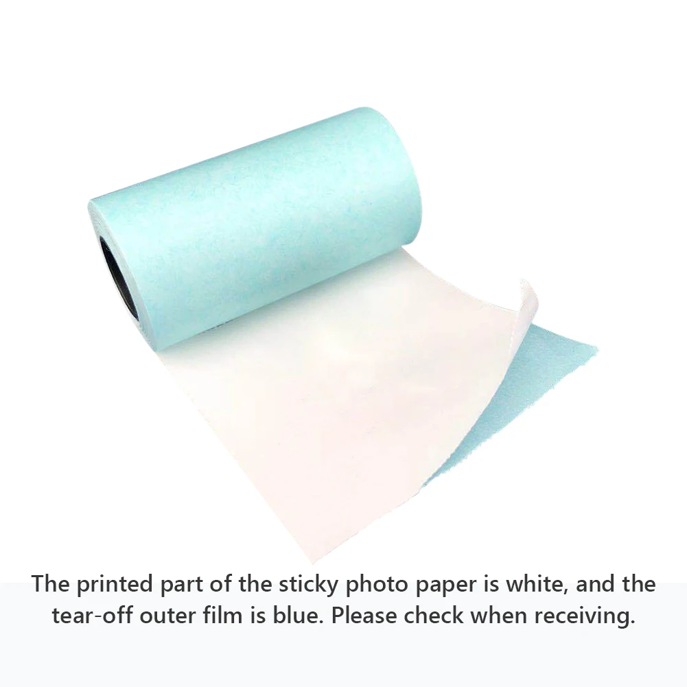 Sticker Paper Thermal Sticker Paper Printable Sticker Paper Thermal Paper With Self-adhesive Printable Sticker Paper Roll For PeriPage A6 Pocket PAPERANG P1/P2