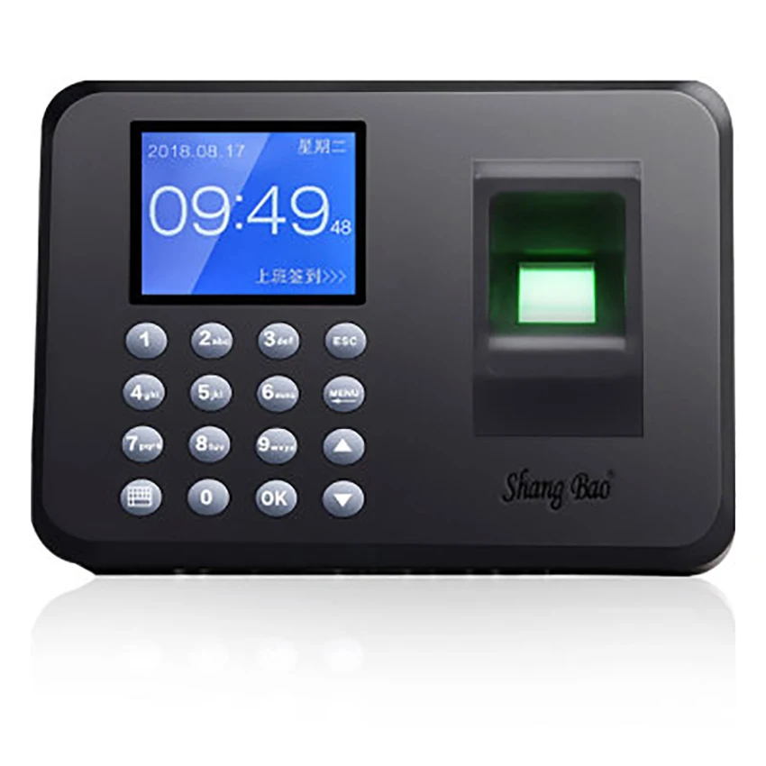 Цветной дисплей биометрическое устройство для считывания отпечатков пальцев офисные принадлежности рекордер времени распознавание сотрудников записывающее устройство