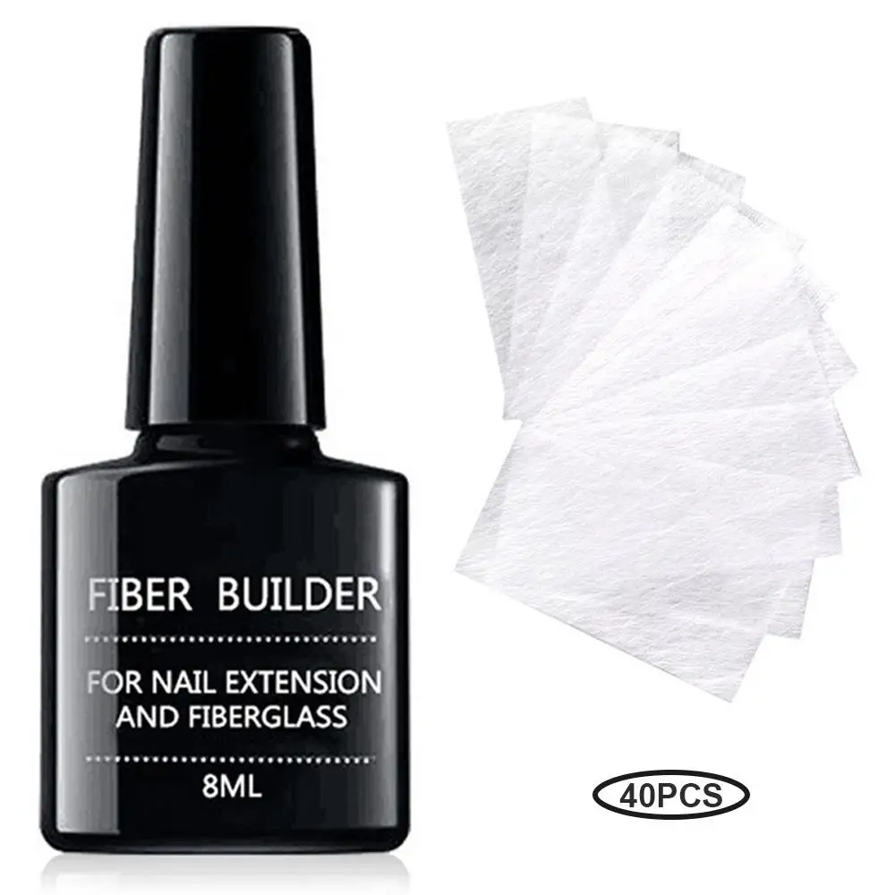 FiberGlass Nail Extension Glue Set Poly Gel Kit Self Stick Wrap Repair Tool | Красота и здоровье