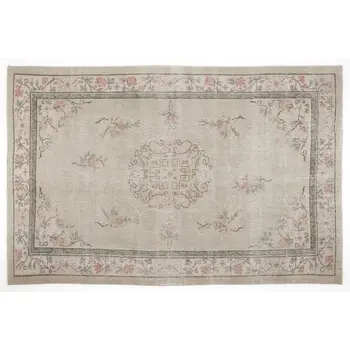 

Handmade Beige Vintage English English Area Rug 186x296 Cm-6'1''X9'9''
