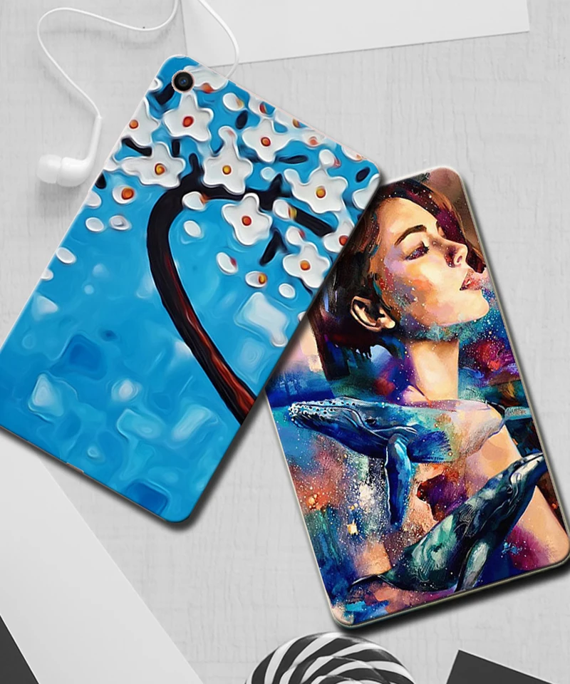 Ультратонкий чехол для планшета с рисунком «сделай сам» для Xiao mi Tablet mi Pad 3 7,9 4 8,0 4 Plus 10,1 Мягкий силиконовый чехол+ ручка