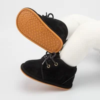 KIDSUN Baby Shoes Boys Classical Cotton Non-slip Soft-Sole Rubber Sole Toddler Girl Boots Infant Crib First Walkers 3-Colors 6