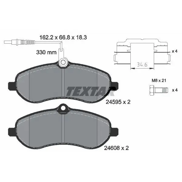 Disc pads. Sensor \ Citroen, Fiat Scudo Peugeot