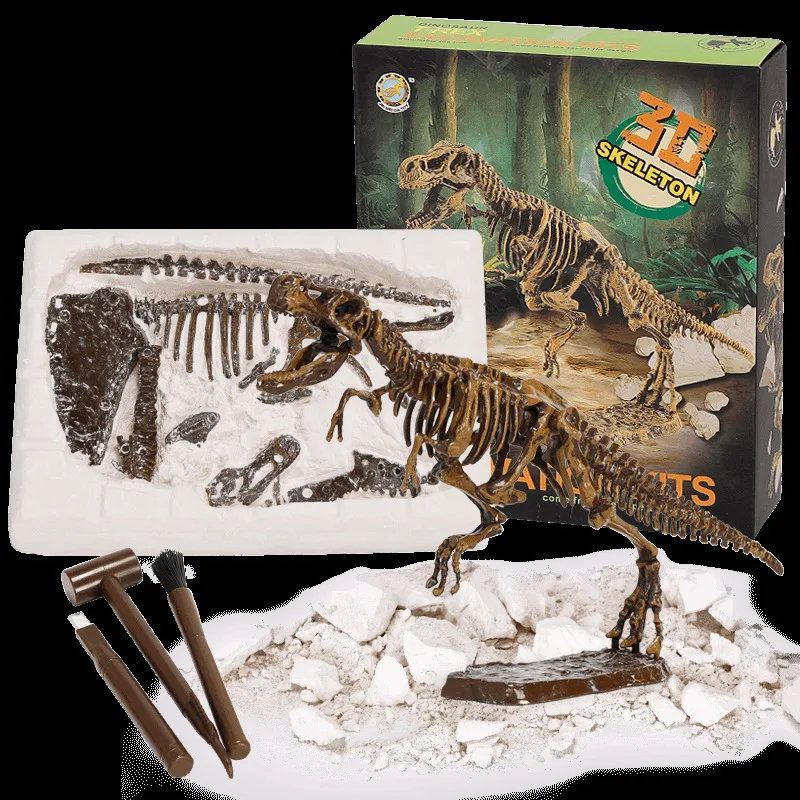 Xin si te динозавр Fossil Archeology каркасная модель динозавра Dig развивающая Игрушечная модель животного украшение