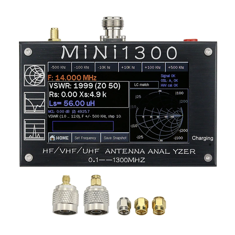 Mini1300 HF/VHF/UHF Antenna Analyzer 0.1 1300MHz with 4.3" TFT LCD