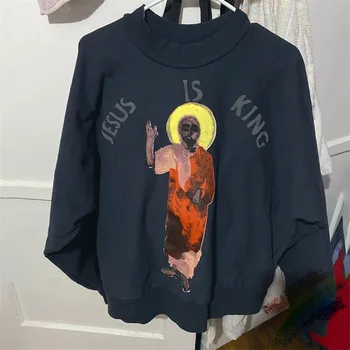 

One piece No stitching Kanye west Chicago-limit Jesus is king Sweatshirts Men Women 1:1 High Quality New Jesus Is King Hoodie