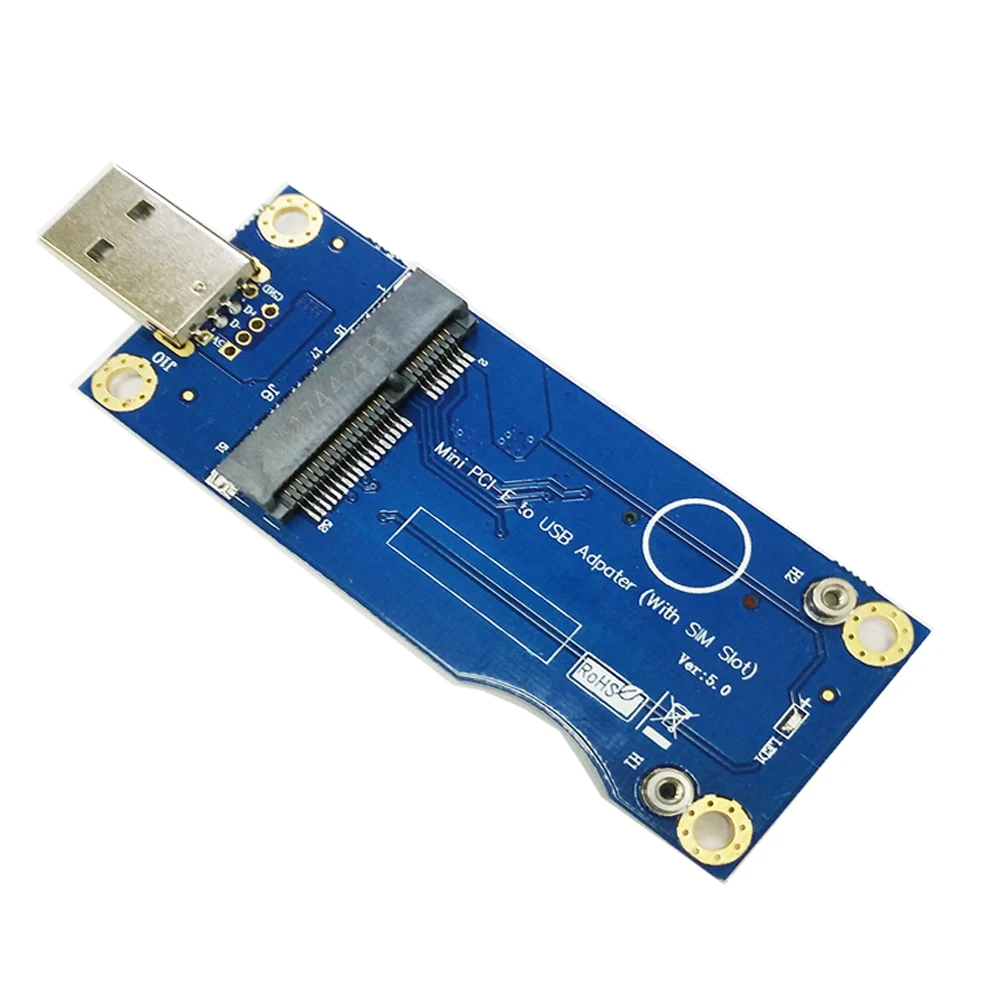 Мини PCI-E к USB-адаптеру с слотом для SIM-карты WWAN LTE модуль Mini PCIE карта USB 2 0 Настольный