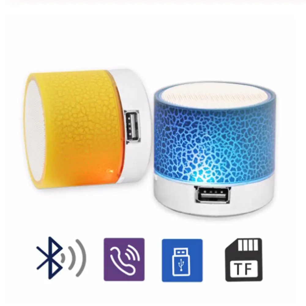 A9 Bluetooth динамик мини беспроводной громкоговоритель Crack LED TF FM USB Сабвуфер bluetooth