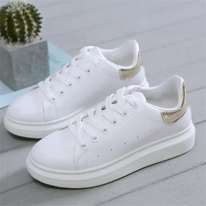 Кроссовки женские из натуральной кожи спортивная обувь для бега на платформе