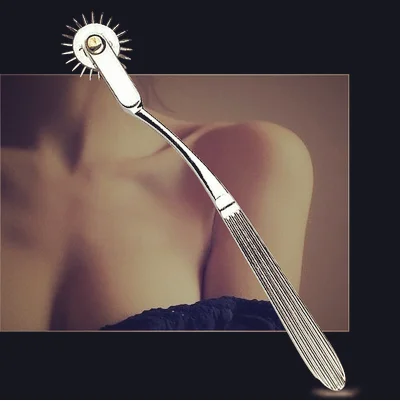 Stainless Steel Wheel Gear Roller Stimulator BDSM Slave Roleplay Adult Erotic Toy For Couple