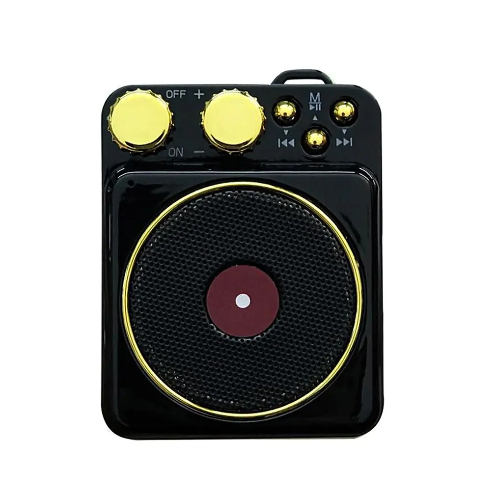 Мини Bluetooth динамик мини K10 Ретро проигрыватель беспроводной аудио мини Fm Динамик Hands-Free динамик портативный динамик - Цвет: black