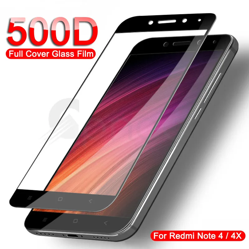 Защитное стекло 500D для Xiaomi Redmi Note 4 4X 5 5A Pro экрана Plus S2 пленка из закаленного стекла