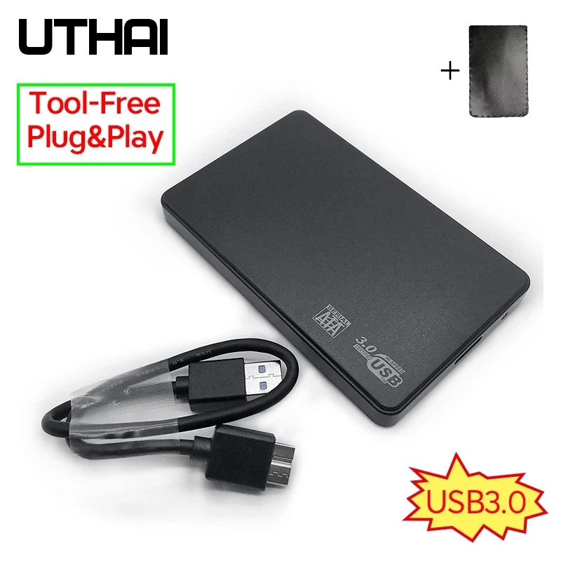 2.5" SATA to USB3.0 HDD Enclosure Mobile Hard Drive Case For SSD External Storage HDD Box With USB3.0 Cable ABS