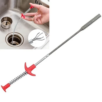 

BEST60CM Bendable Sewer Pipeline Kitchen Home Toilet Dredge Cleaning Narrow Bend Curve Grabber Tools