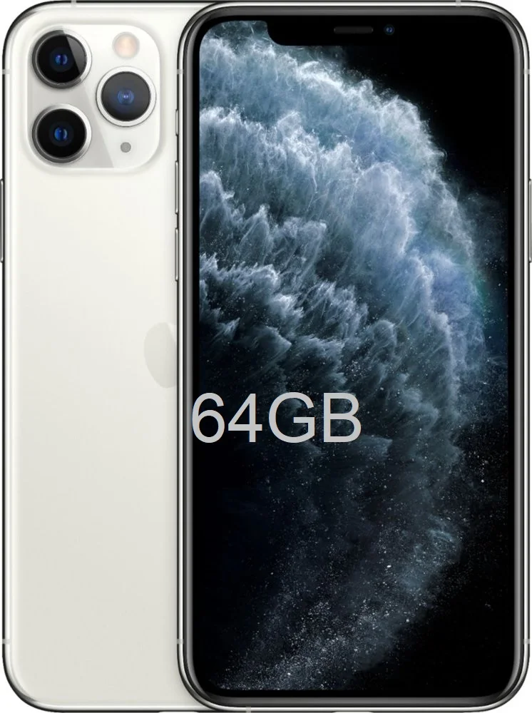 iPhone 11 Pro/Pro Max Тройная камера заднего вида 5,8/6," Super AMOLED дисплей A13 Чипсет IOS 13 смартфон MI BlueTooth - Цвет: Silver 64G