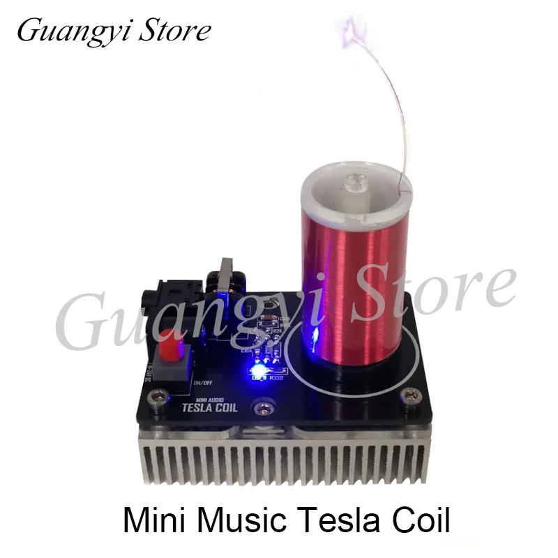 

New Mini Music Tesla Coil Spacing Light Ignition Red and Black Matching