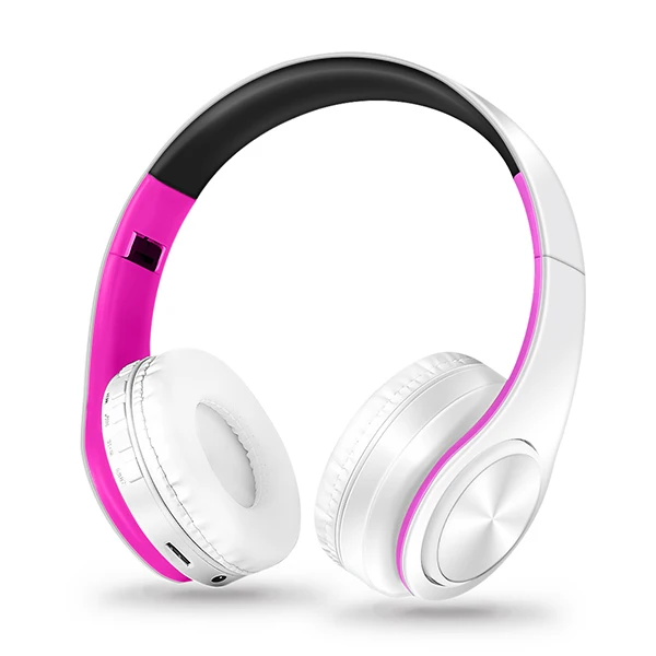 AYVVPII плеер без потерь bluetooth наушники с микрофоном беспроводная стерео гарнитура музыка для Iphone samsung Xiaomi mp3 спортивные - Цвет: white pink