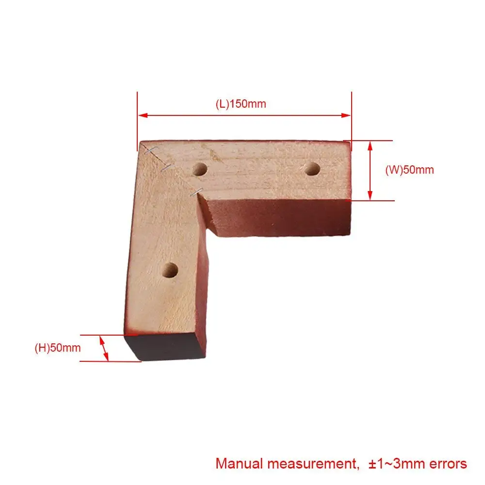 4 шт./партия, древесина дуба, 15x5x5 см, красный, коричневый, под прямым углом, деревянная мебель, ножка ноги 100 кг нагрузка, вес для диван шкаф, столы, кровати