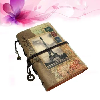 

1PC Vintage Sketchbook PU Leather Notebook Refillable Europear Style Notebook Sketchbook Retro Diary with Zipper Pocket for Trav