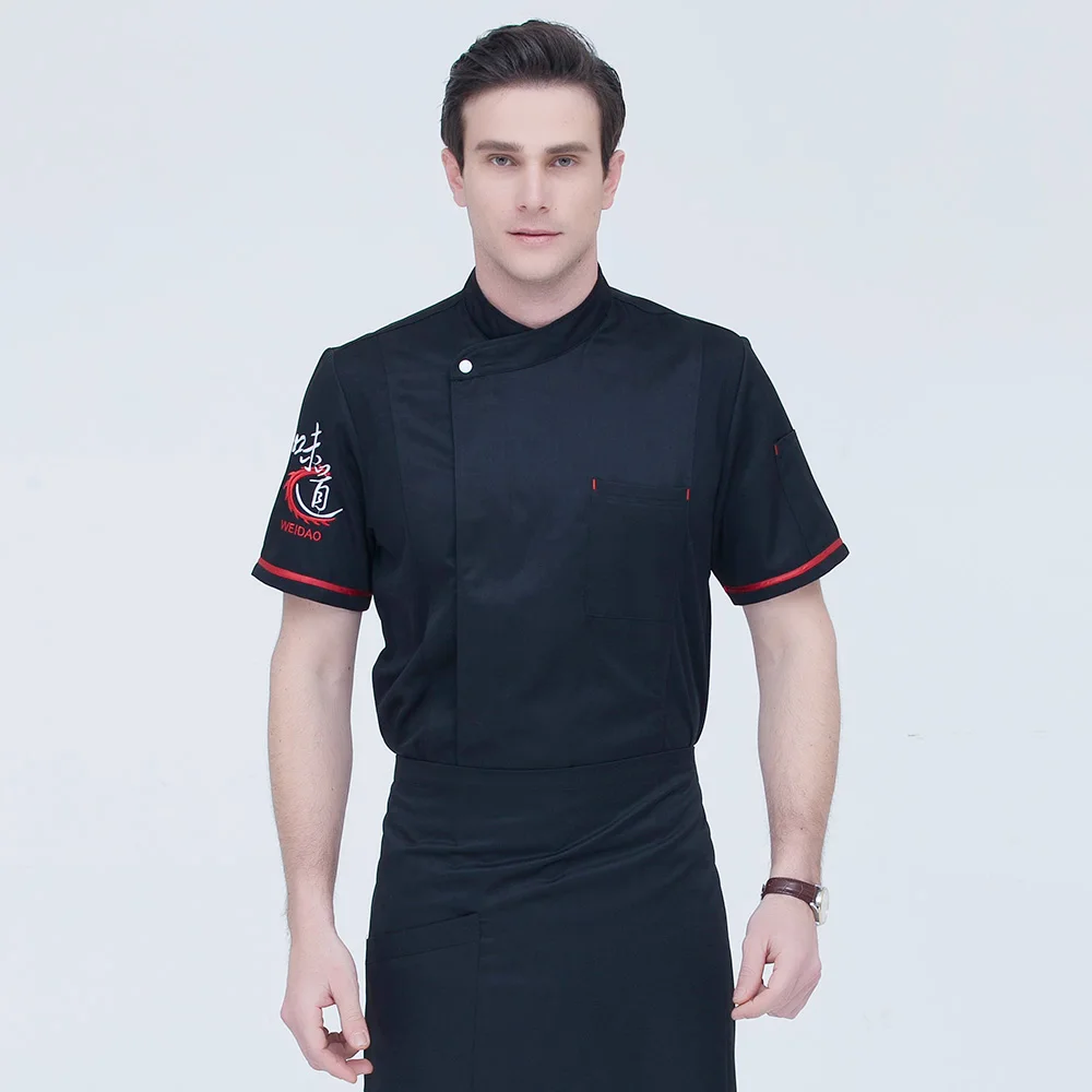M-4XL, Высококачественная Униформа шеф-повара, ресторанное обслуживание, шеф-повара, вышивка, кухонные куртки, одежда для приготовления пищи, 5 цветов