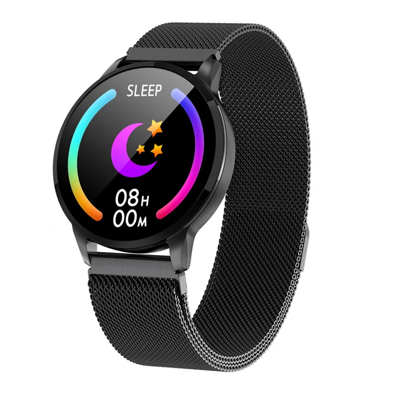 black steel Y16 Uwatch2 Смарт часы для Android IOS 1,33 'полный сенсорный экран IP67 водонепроницаемый фитнес-трекер браслет для женщин полностью металлический Unibod - Цвет: black steel