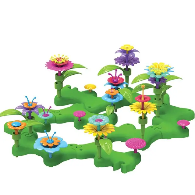 Flower Garden Building Toys - Build a Bouquet Floral Arrangement Playset for Toddlers and Kids Age 3, 4, 5, 6 Year Old Girls 2