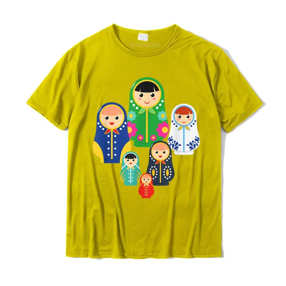 Boy Newest Comics Tops T Shirt O Neck Fall 100% Cotton Top T-shirts comfortable Short Sleeve Normal Tops T Shirt Matryoshka Russian Nesting Dolls Russia Gift T-Shirt__29874 yellow