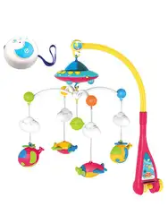 Музыкальный мобиль для детской кроватки, игрушка со светом и музыкальной проекцией коляска кроватка Висячие игрушки для новорожденных