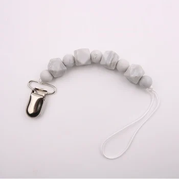 

Personalized Name Beech Wood Chew Beads Pacifier Clips Dummy Chain Holder Cute Soother Chains Baby Teething Toy Baby Chew