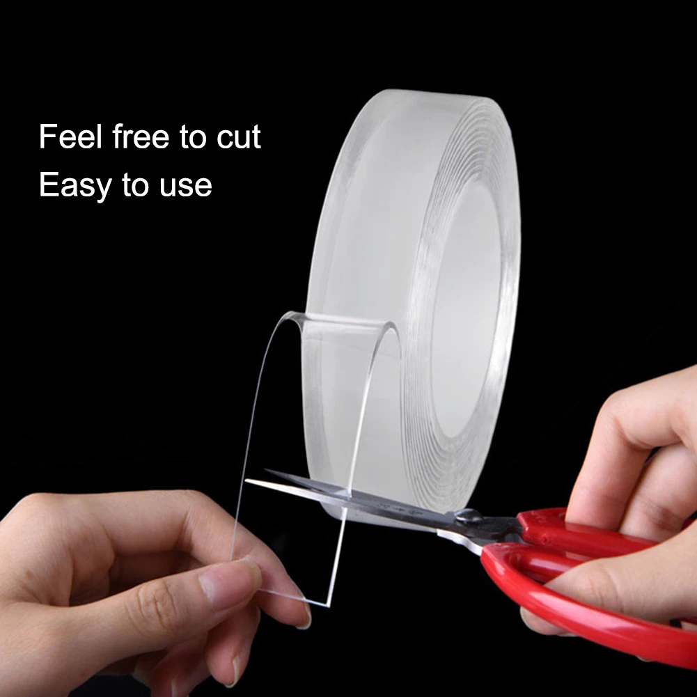 

Nano Magic Tape Washable Removable Strong Adhesive Tape Gripper Anti Slip Gel Grip Tape Double Sided Mounting Traceless Tape