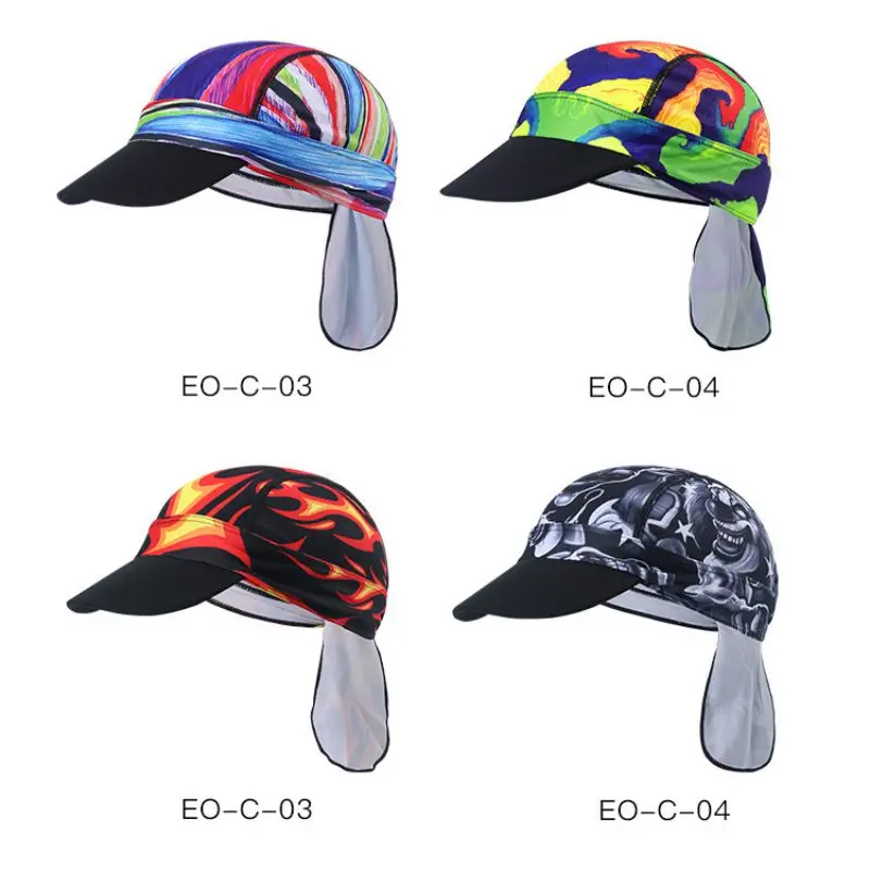 Анти-пот маленькая велосипедная Кепка с принтом быстросохнущая дышащая Солнцезащитная Складная ушанка головной убор для езды на велосипеде