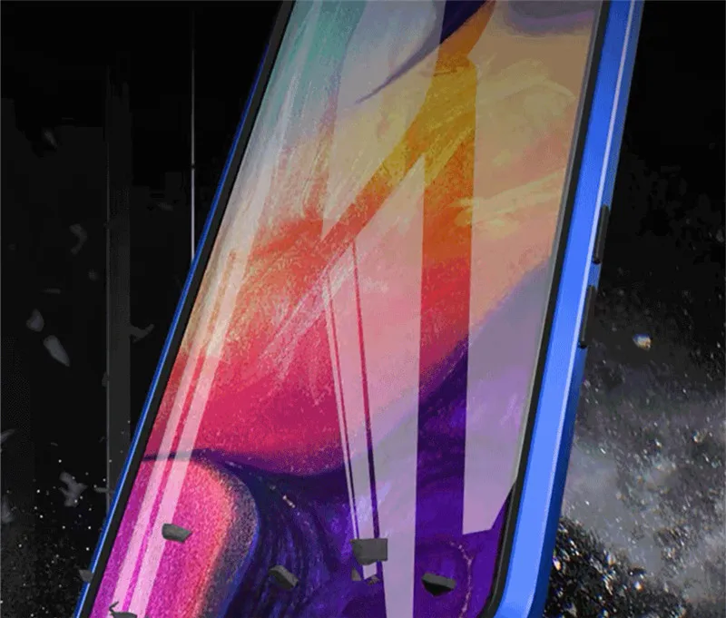 Двухсторонний стеклянный чехол для samsung Galaxy A50 чехол s магнитный металлический бампер чехол для samsung A20 A30 A70 A50S M30S Coque