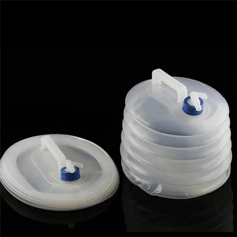 5L 10L 15L Foldable Water Carrier Container Portable Outdoor Water Bucket Collapsible With Tap Camping Pump Bottle