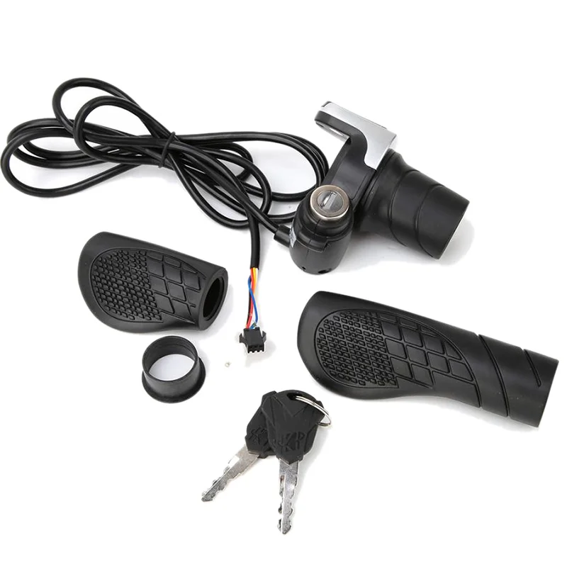 48V 36V Half Twist Throttle Handlebar with LCD Display and Power Lock 120DX
