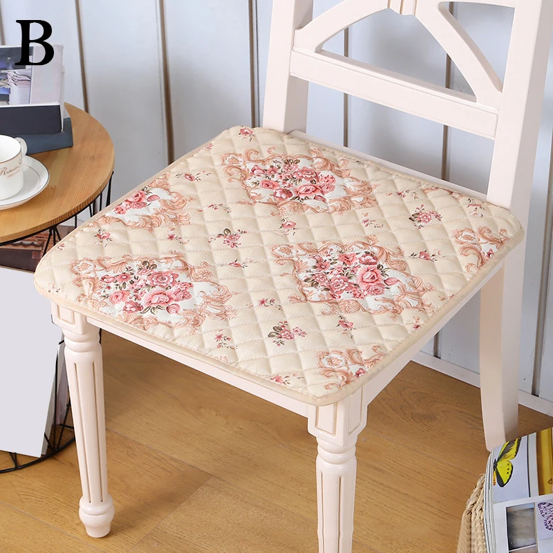 Modern Simple Style Polyester Chair Cushions Home Office Student Square Flower Printed Seat Pads Computer Chair Protective Mats 