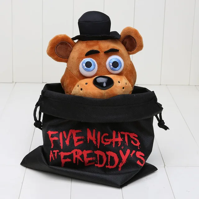 25cm plush toys FNAF Plush Toys Freddy Bear Foxy Chica Bonnie Plush Stuffed Toys with Drawstring bag 3