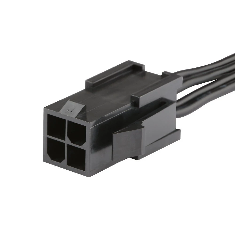 Комплект из 2 предметов, 4 Pin легко Применение Медь прочный Компьютерные аксессуары для мужчин и женщин длиной 34 см адаптер Процессор черный кабель-удлинитель для Мощность