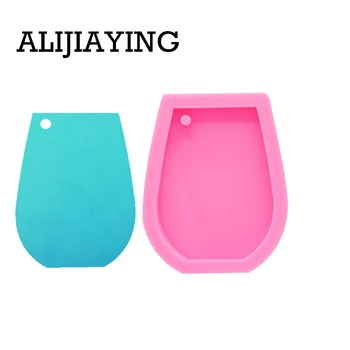 

DY0072 DIY shiny Red wine glass silicone mold key ring mold Silicone winebowl Mold for keychain